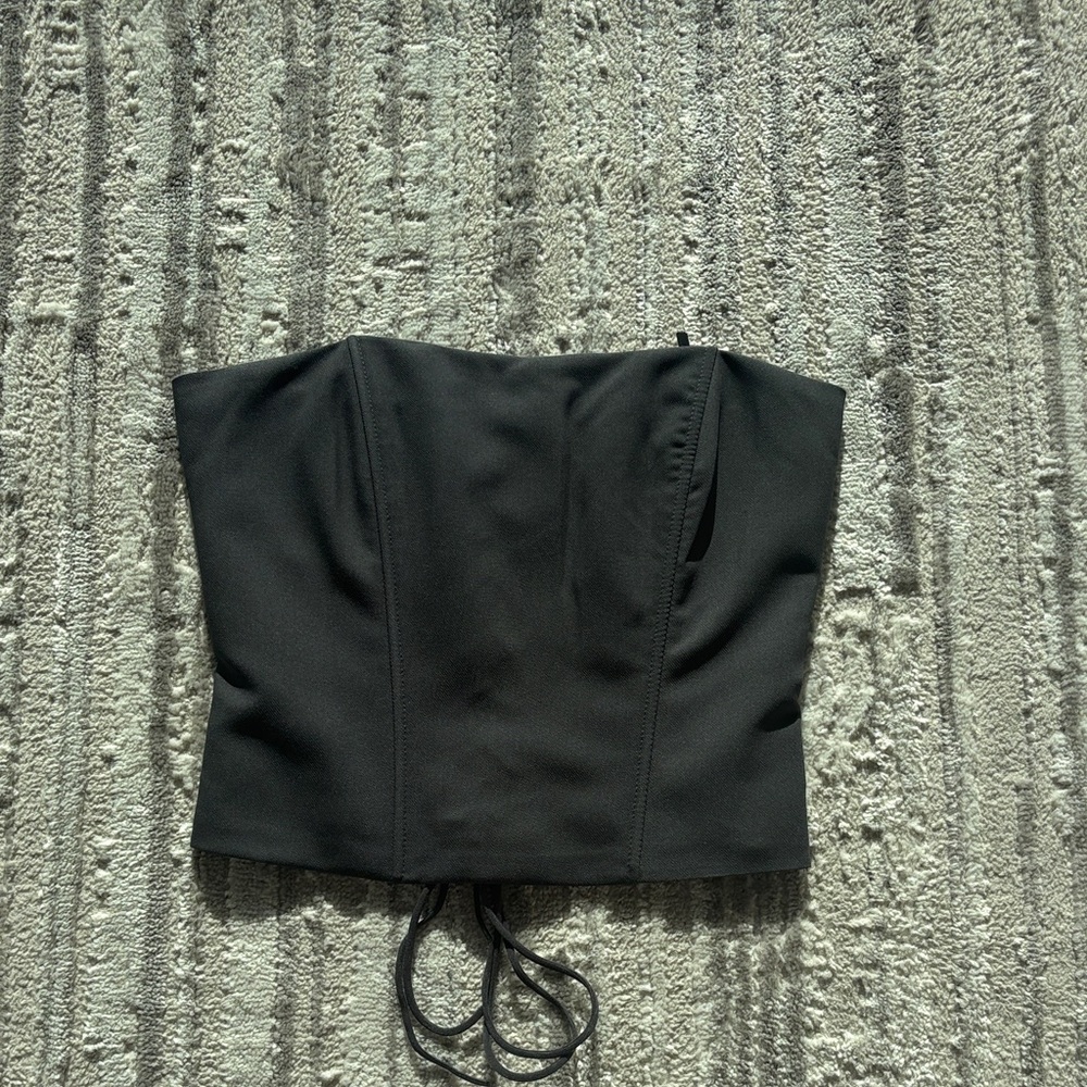 Edikted Piper Strapless Corset Dark Grey